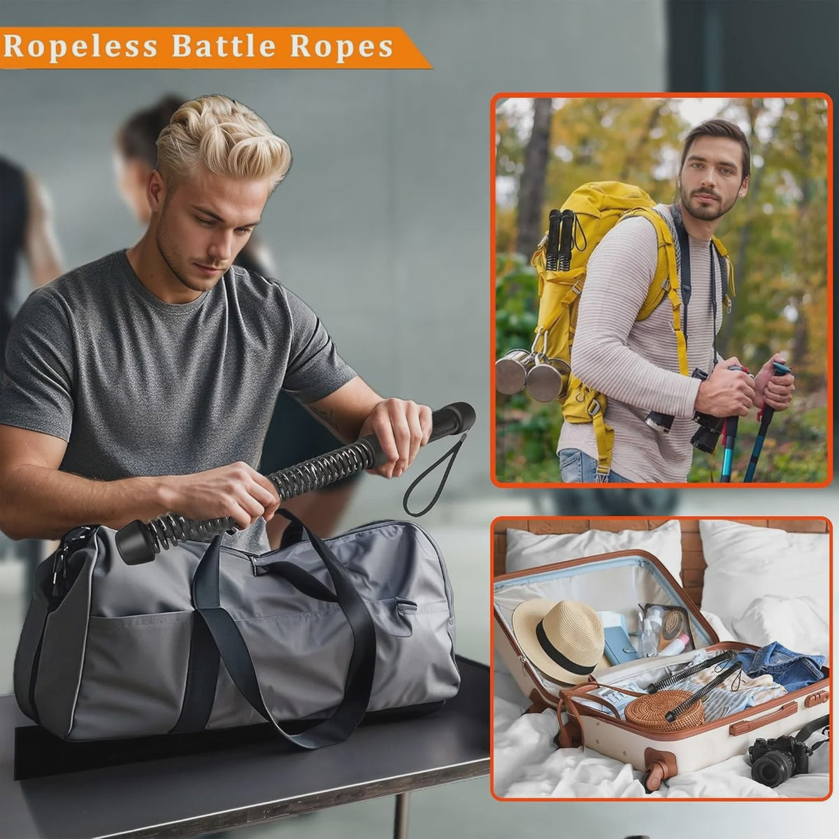 Ropeless Battle Ropes voor Krachttraining en HIIT - Draadloos Fitnessapparaat