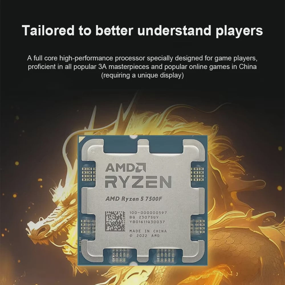 AMD Ryzen 5 7500F Processor: 6 Cores, 12 Threads, 5.0GHz, AM5 Socket - Krachtige Gaming CPU