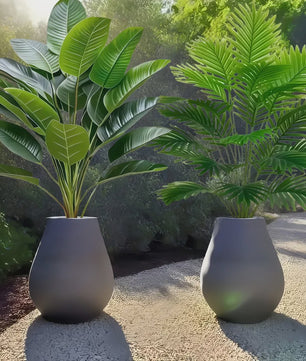 Set van 2 Luxe Kunstplanten: Realistische Palm en Bananenboom voor Huis & Hotel