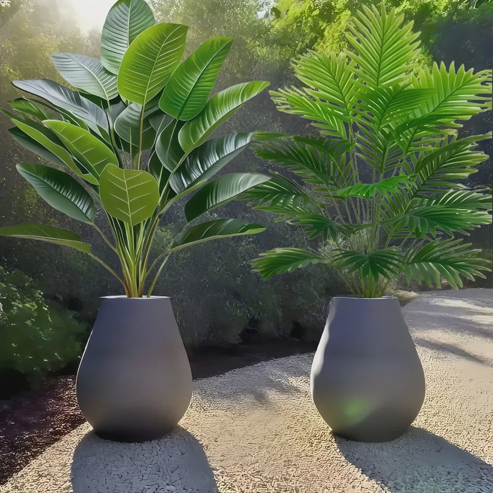 Set van 2 Luxe Kunstplanten: Realistische Palm en Bananenboom voor Huis & Hotel