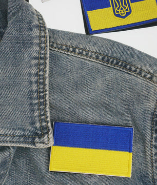 Oekraïne Vlag Patch met Klittenband - Geborduurde Kleding Applicatie