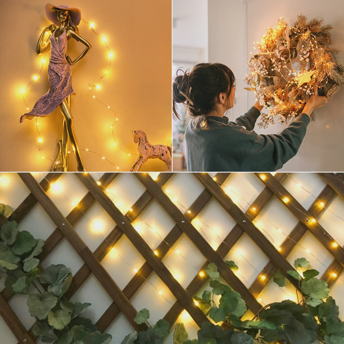 Sfeervolle Koperdraad LED Lichtjes Slingers - Waterdicht & Veelzijdig voor Buiten, Feest, Kerst