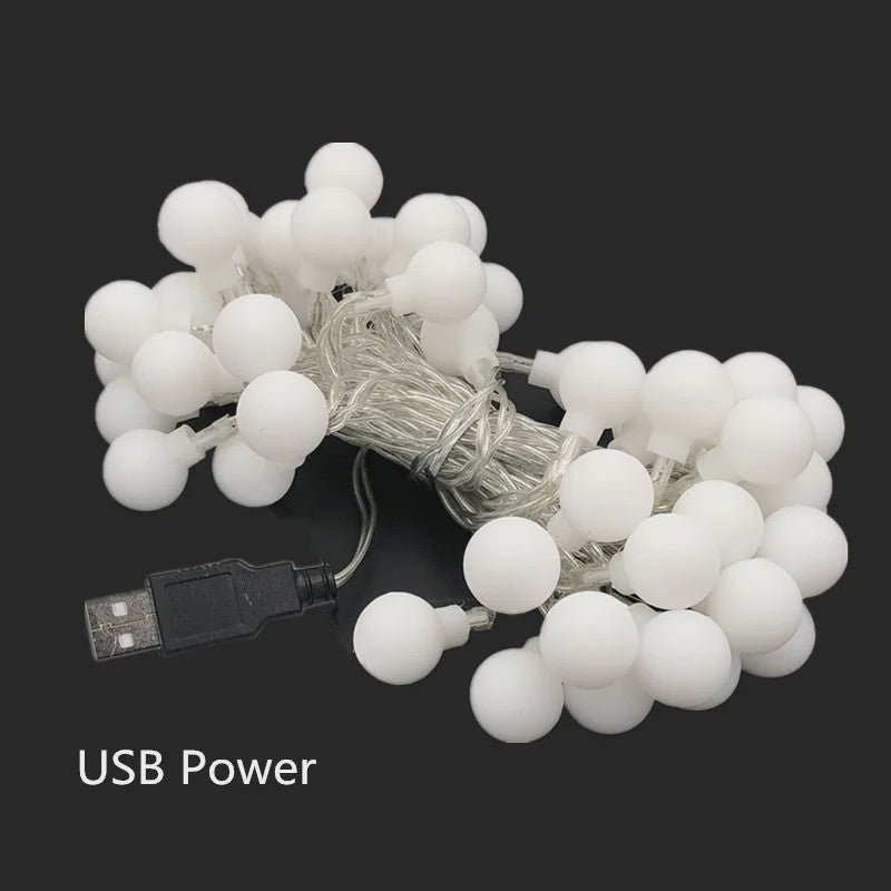 10M LED Bolletjes Lichtsnoer - USB & Batterij - Sfeerverlichting voor Tuin, Kerst, Slaapkamer & Feest