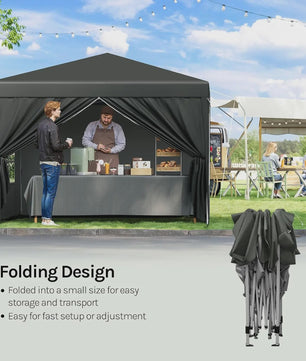 WOLTU 3x3m Partytent - Waterdichte Tuin- en Camping Paviljoen met UV-bescherming en Draagtas