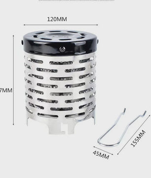 Draagbare RVS Mini Gas Heater Cover voor Camping en Outdoor