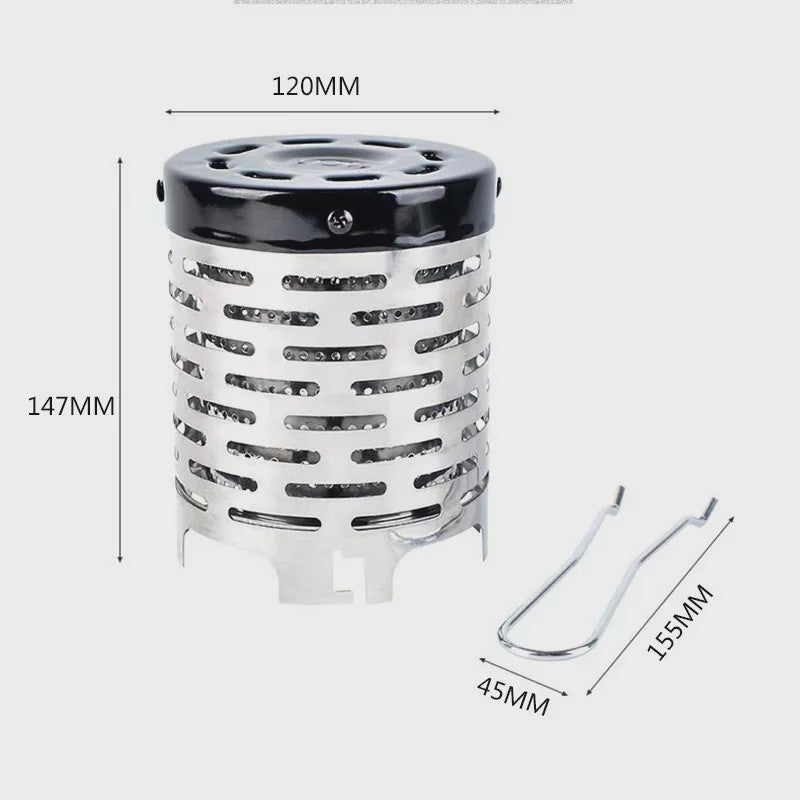 Draagbare RVS Mini Gas Heater Cover voor Camping en Outdoor