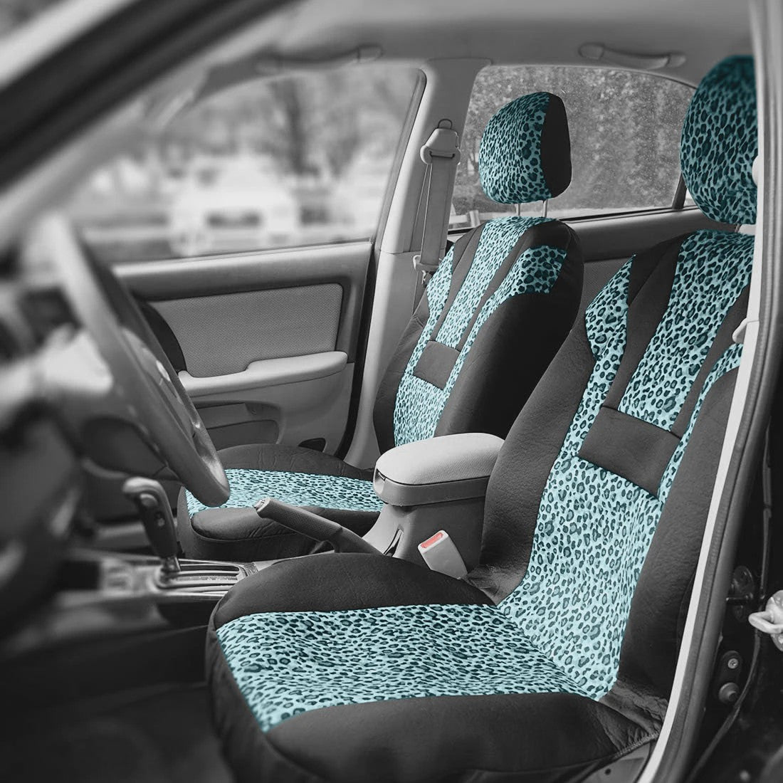 Luxe Leopard Print Autostoelhoes - Universeel & Winterklaar