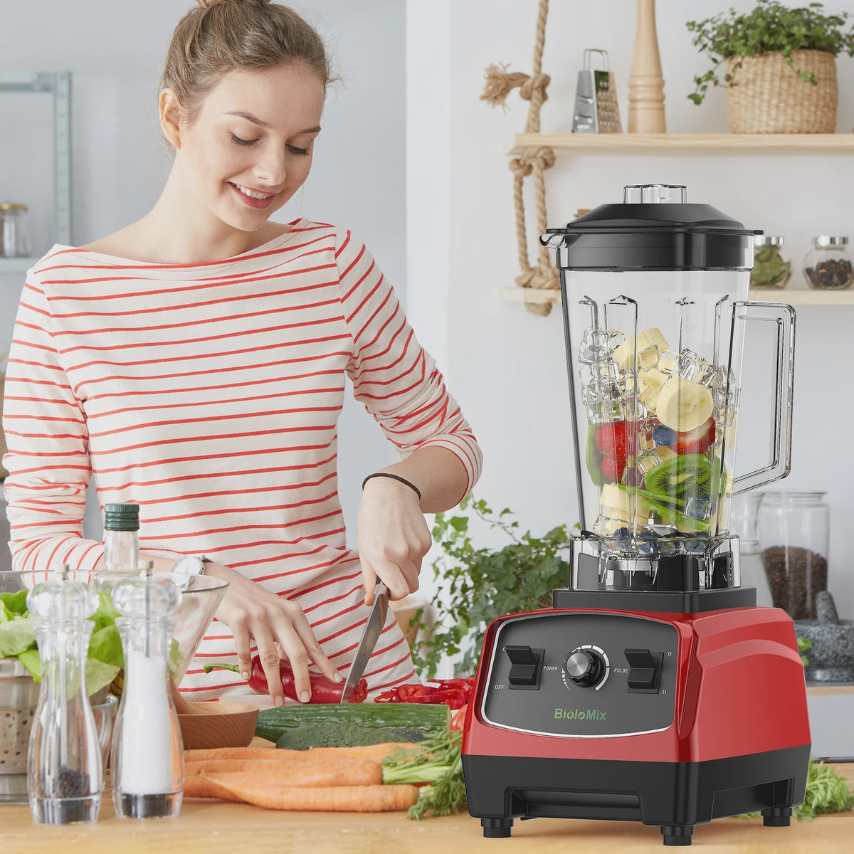 Krachtige BPA-vrije Blender 2200W - Professionele Mixer, Juicer & Foodprocessor
