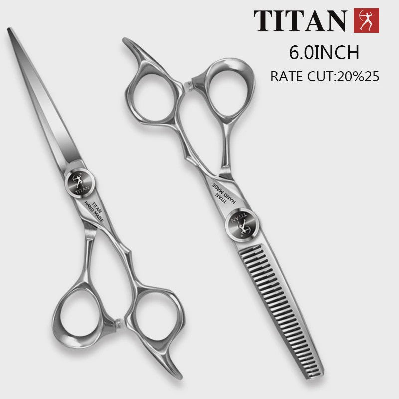 TITAN Professionele Kappersscharen & Barbier Scharen Set - 5.5 & 6.0 Inch Japan 440C Staal