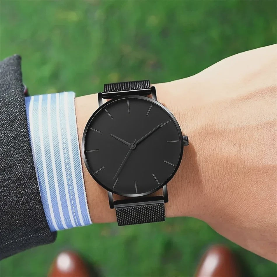 Luxe Herenhorloge met Slim Mesh Band - Stijlvol en Waterdicht