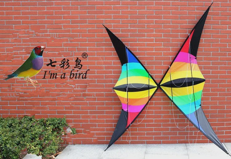 Grote Vlieger 2.2m Power Dual Line Stunt Kite met Handvat en Lijn - Perfect Vliegplezier