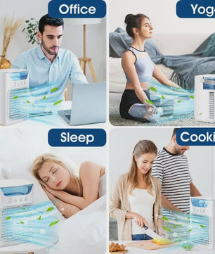 Draagbare Mini Airco Ventilator met Verneveling - USB Oplaadbaar, 650ml Tank, 3 Snelheden, Stil, Koeler voor Thuis & Kantoor
