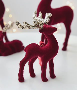 Kerstdecoratie: Pluche Herten Ornament voor Kerstboom of Bureau