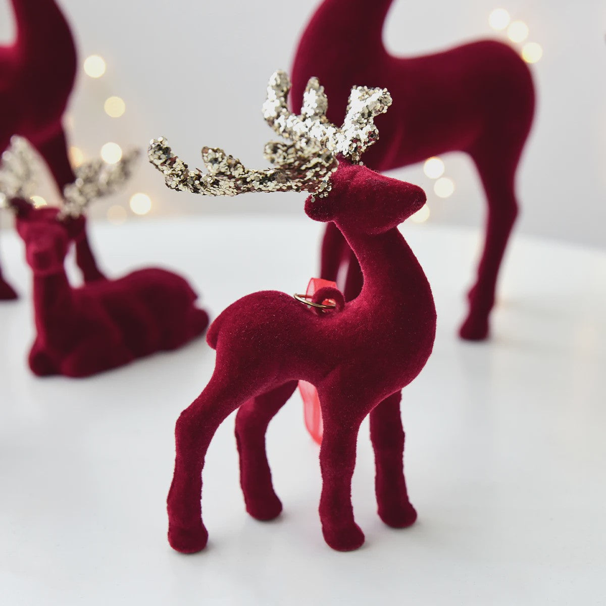 Kerstdecoratie: Pluche Herten Ornament voor Kerstboom of Bureau