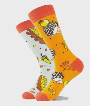 Grappige Heren Sokken met Dierenprint - Katoen, Mid-Length, Asymmetrisch Design