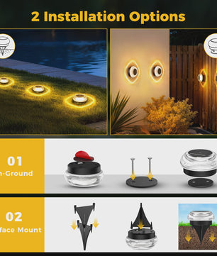 12x Solar Grondspots Warm Wit - IP65 Waterdicht - Automatische Verlichting voor Tuinpaden