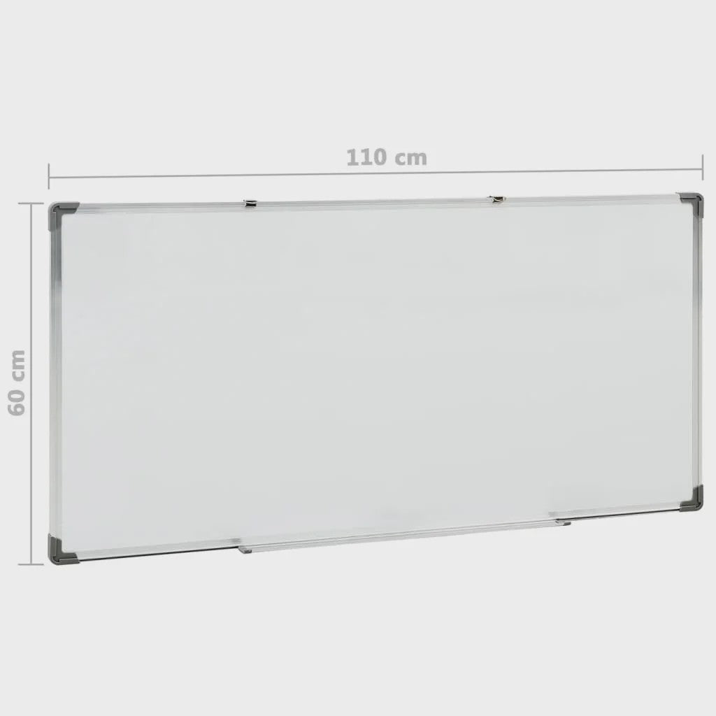 Magnetisch Whiteboard Wit 110x60 cm Staal - Ideaal voor Thuis, Kantoor en Vergaderruimtes