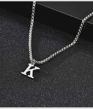 Vnox RVS Letter Ketting Heren - Kies Uw Initiaal - Waterdicht & Minimalistisch