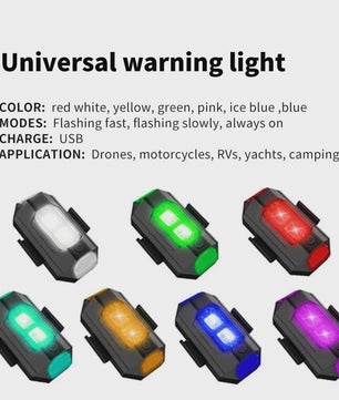 Universeel Mini LED Waarschuwingslicht - 7 Kleuren & 22 Modi - USB Oplaadbaar