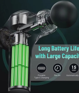 Draagbaar Massagepistool voor Diepe Weefselmassage - USB-C Oplaadbaar