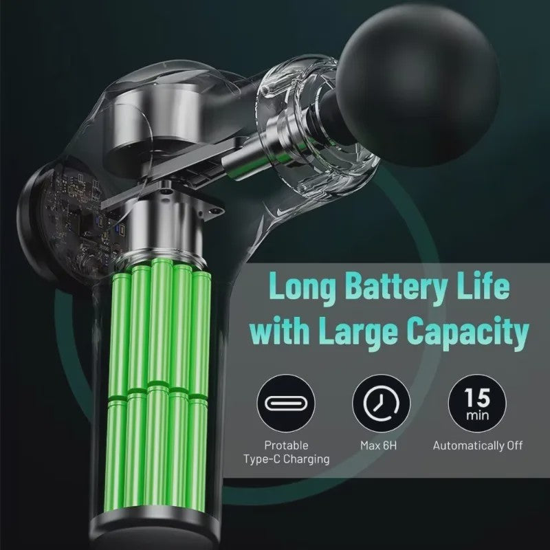 Draagbaar Massagepistool voor Diepe Weefselmassage - USB-C Oplaadbaar