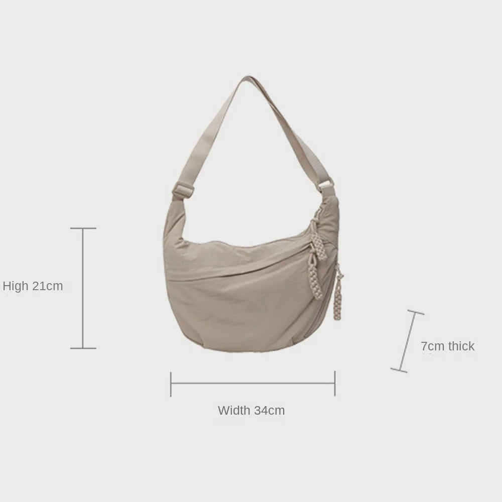 Modieuze Canvas Crossbody Tas - Grote Capaciteit Schoudertas