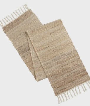 Natuurlijke Jute Tafelrunner met Franjes - Sfeervolle Decoratie voor Kerst en Bruiloft