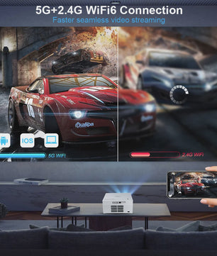 ThundeaL TDA7W 4K Projector: Full HD 1080P, Android 13, WiFi 6 & 32GB - Home Theater & Outdoor Bioscoop