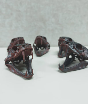Angstaanjagend Cobra Schedel Standbeeld - Uniek Woondecoratie & Desktop Ornament