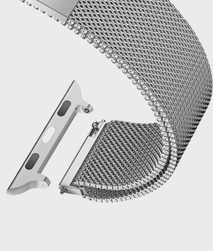 Milanese Band voor Apple Watch Ultra 2/3 49mm & Series 1-11 (38-45mm) - Roestvrij Staal, Magnetische Sluiting