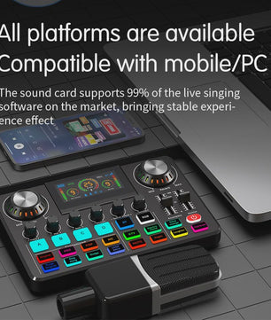 Live Sound Card YAMNWEO: Professionele Audio Mixer voor Streaming, Podcasting & Karaoke
