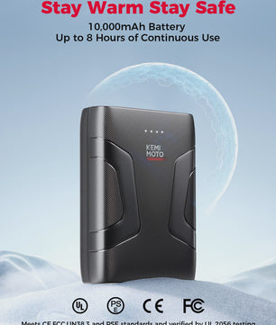 KEMIMOTO Elektrisch Verwarmd Vest Unisex - 6 Zones, 10000mAh Accu, App Bediening