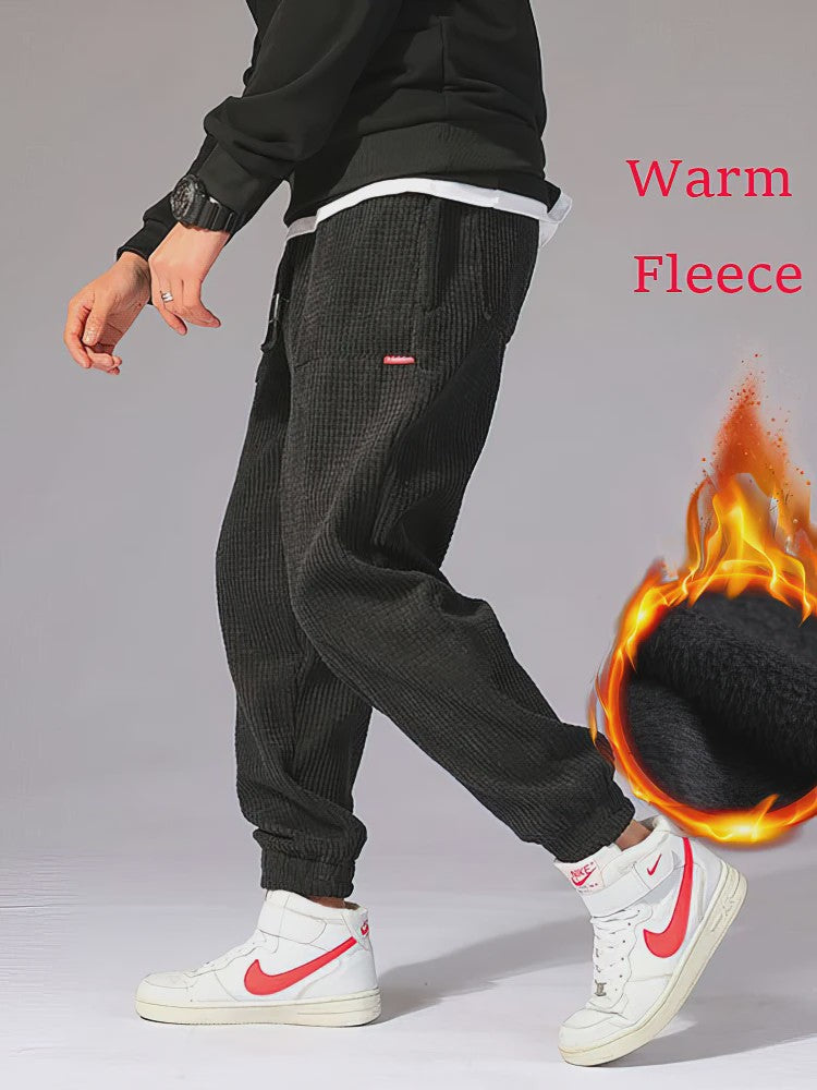 Warme Heren Corduroy Jogger Broek - Perfect voor Herfst & Winter Sport en Casual Gebruik