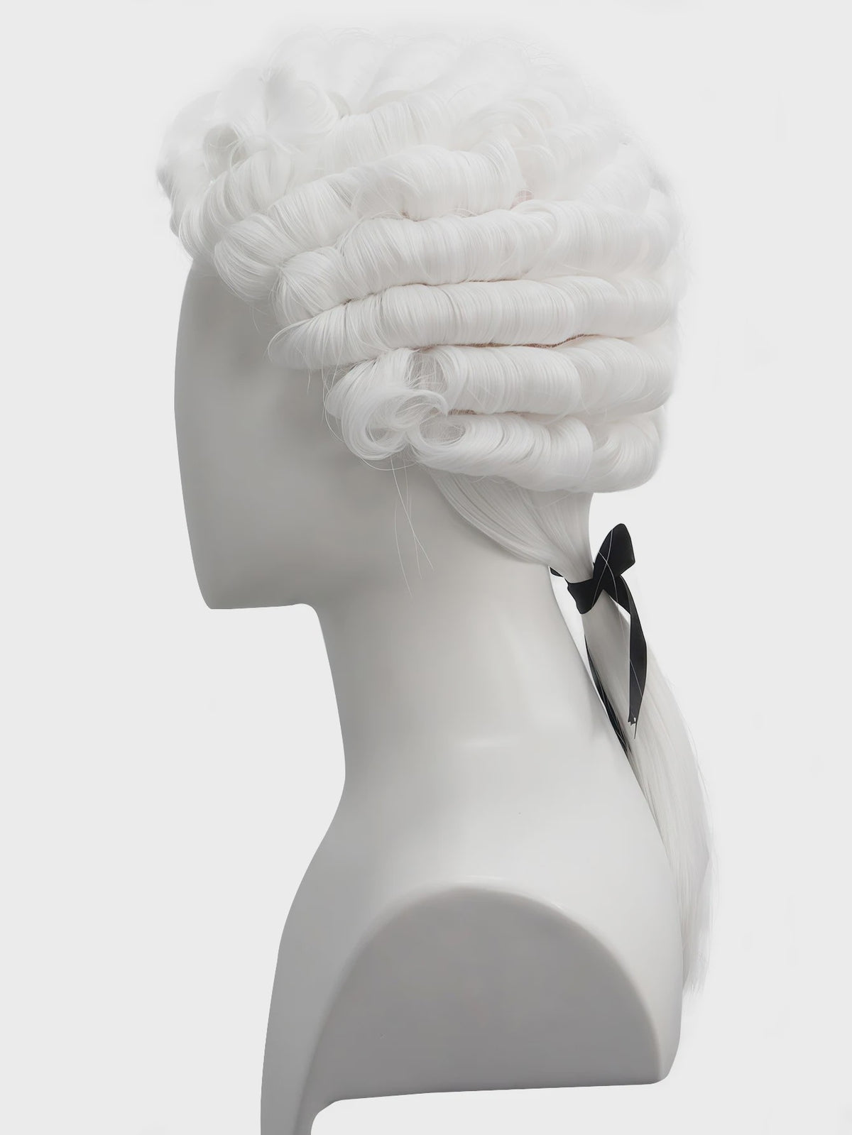 Witte Barok Pruik - Stijlvolle Krullen voor Jurist, Kostuum & Cosplay