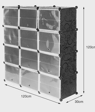 Modulaire Schoenenkast voor 48 Paar Schoenen - 3x8 Vakken - Hal, Entree, Slaapkamer