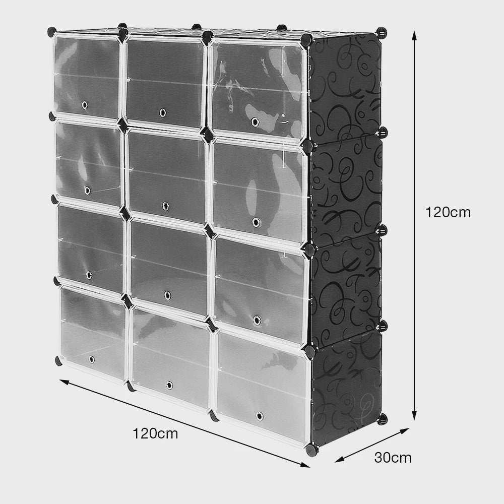 Modulaire Schoenenkast voor 48 Paar Schoenen - 3x8 Vakken - Hal, Entree, Slaapkamer