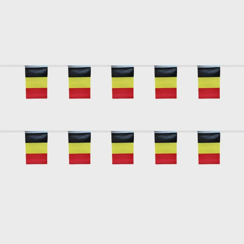 Belgische Slingervlaggetjes - 20 Stuks - 5.5 Meter - Feestdecoratie