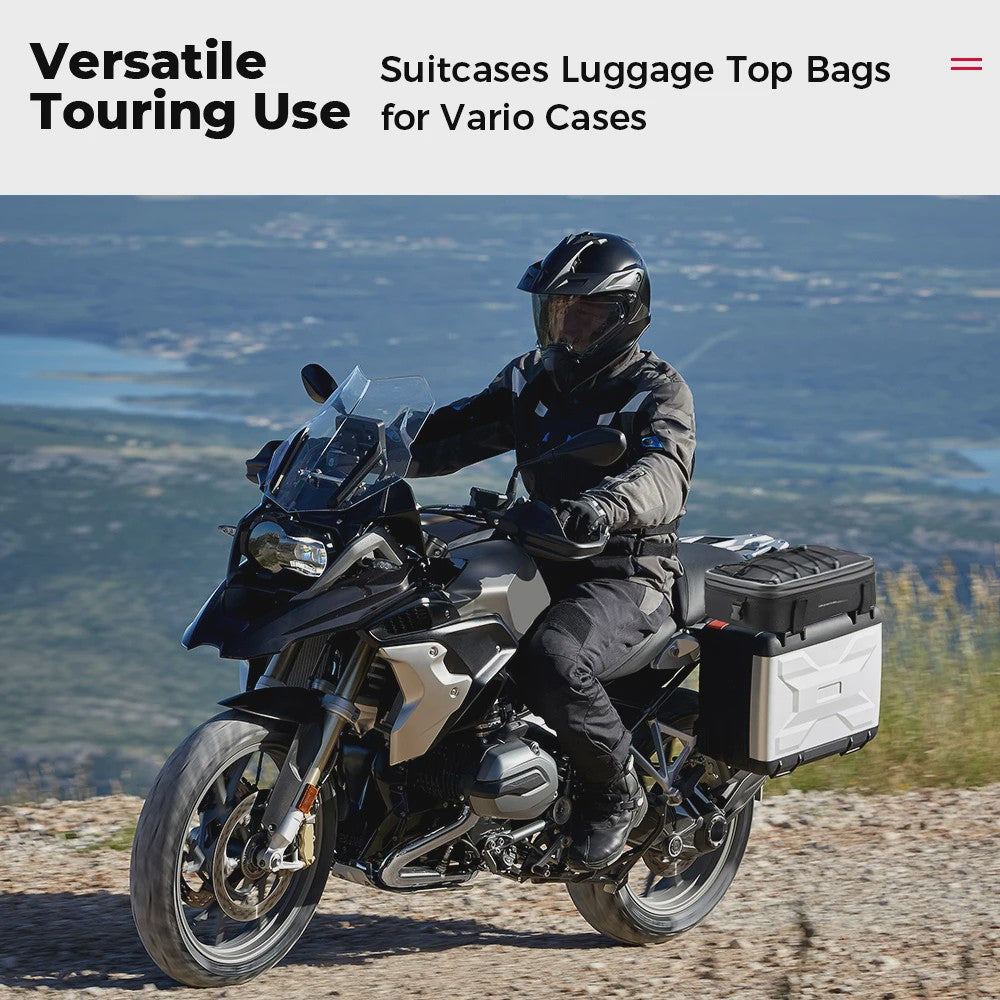 Motorfiets Topcase / Zijtas - 20L Uitbreidbaar - Waterdicht & Robuust