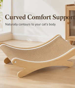 Houten Kattenkrabmeubel met Sisal Hangmat - Rust en Krabplezier