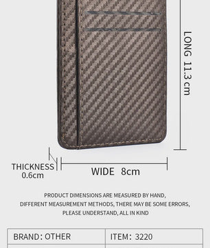 Slanke Minimalistische Portemonnee voor Heren - Creditcardhouder & Kaarthouder
