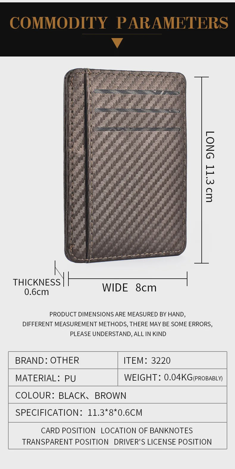 Slanke Minimalistische Portemonnee voor Heren - Creditcardhouder & Kaarthouder
