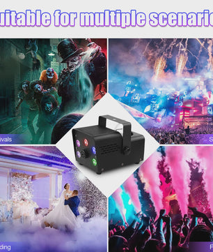 Krachtige 500W Rookmachine met 5 RGB LED's en Draadloze Afstandsbediening - Feest & DJ Verlichting