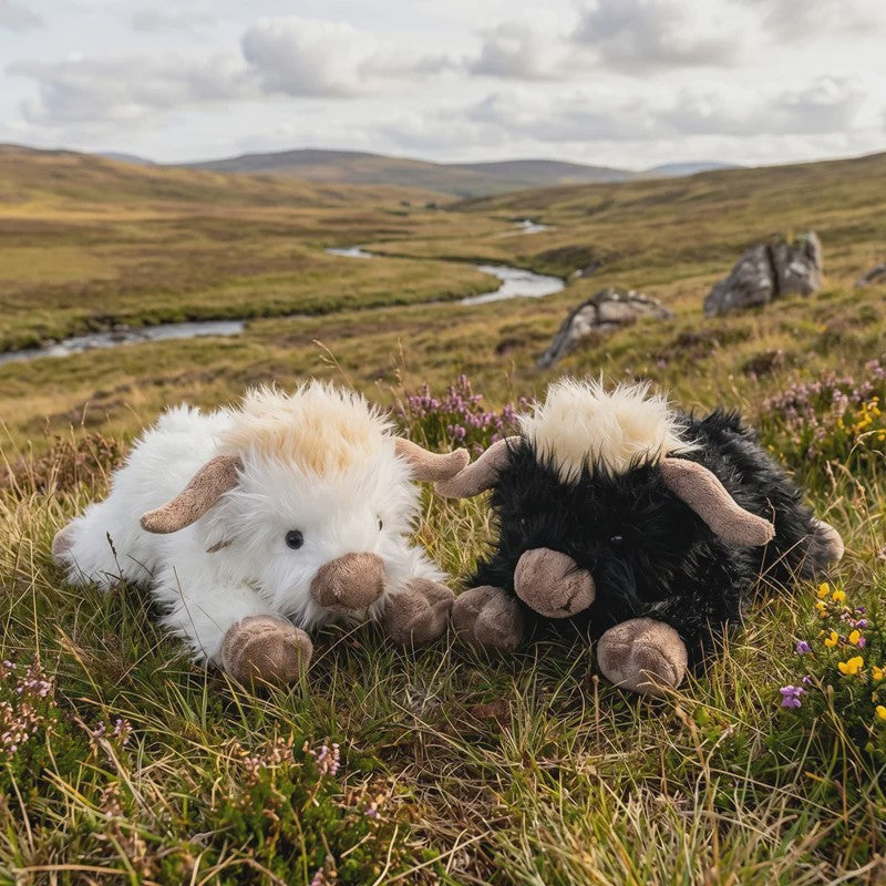 Schattige Highland Cattle Pluche Knuffel - Zacht & Fluffy Dier - Verkrijgbaar in 30/50cm - Zit of Lig Positie