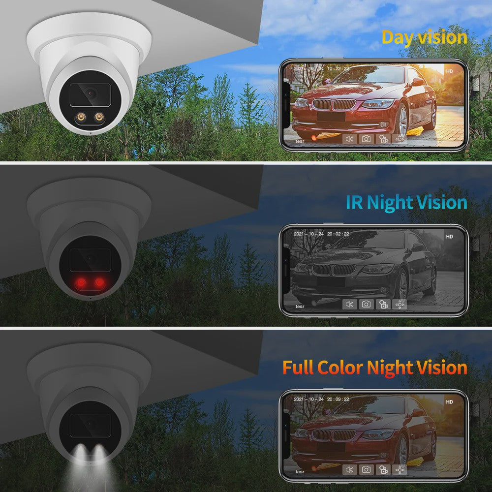 4K 8MP IP Camera met Audio, PoE, H.265, Onvif, Wide Angle & AI Kleuren Nachtzicht