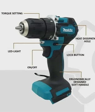 Makita DDF487 18V Brushless Accu Klopboormachine - Krachtige 13mm Boor & Schroefmachine met Hoge Koppel