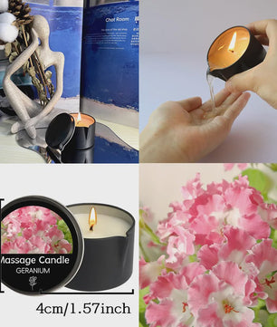 Luxe Massage Olie Kaars - Aromatherapie voor Ontspanning & Huidverzorging