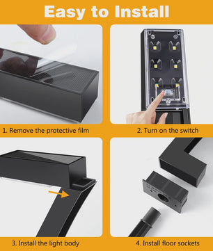Moderne Solar Tuinverlichting 7-Vorm - Waterdicht IP65 - Automatisch AAN/UIT