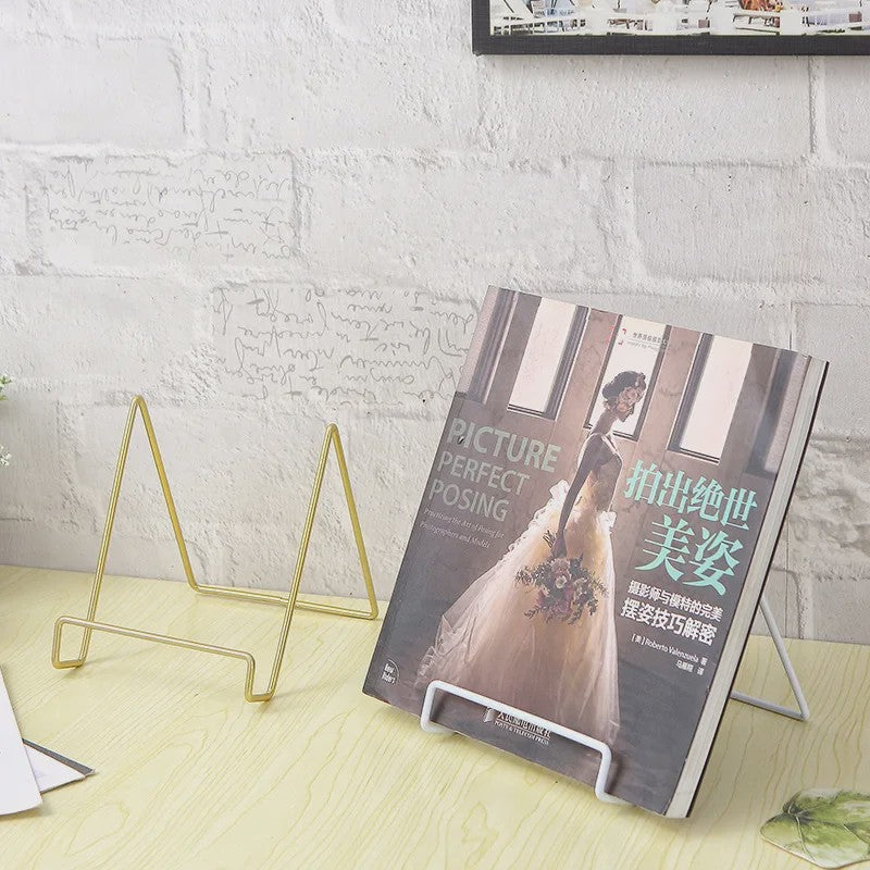 Stijlvolle IJzeren Display Standaard voor Magazines, Boeken en Decoraties