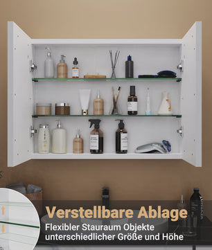 RVS LED Spiegelkast Badkamer - Wandmontage Medicijnkast met Anti-Condens Functie