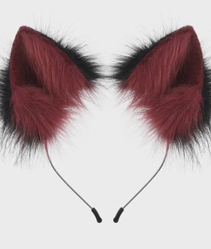 Handgemaakte Pluizige Dierenoren Hoofdband - Kat & Vos Oortjes voor Cosplay & Feest